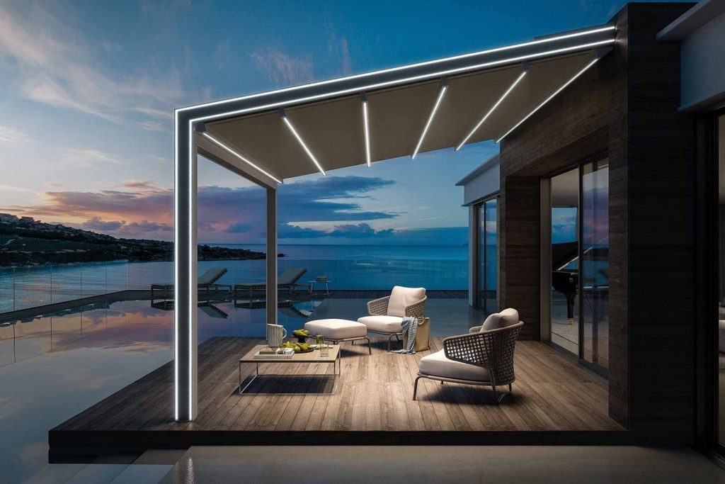 Kumandalı Açılan Pergole Tente Sistemleri